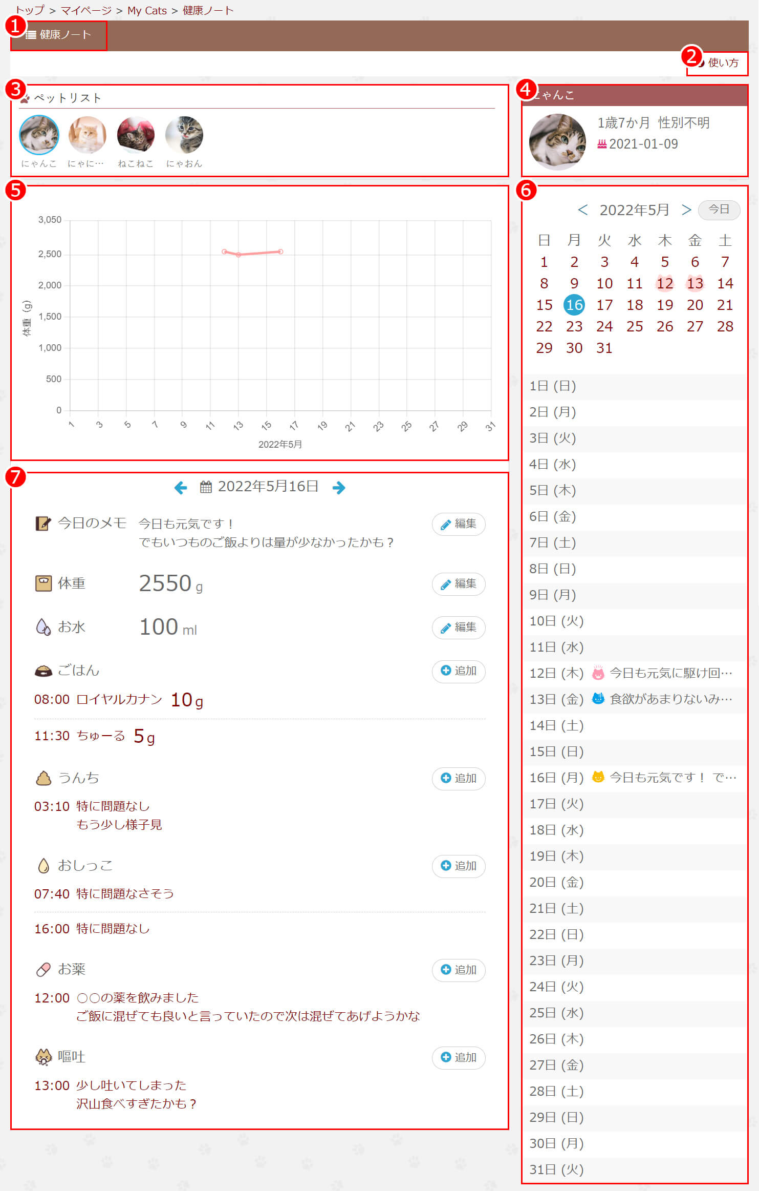 健康ノートトップページ