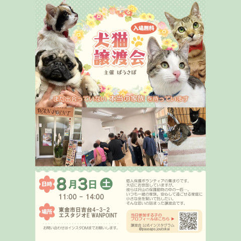 ぱうさぽ犬猫譲渡会