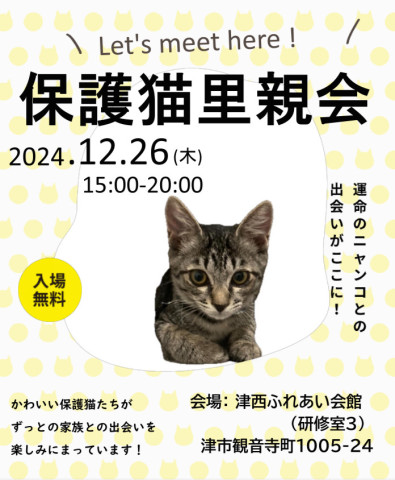 保護猫里親会in津